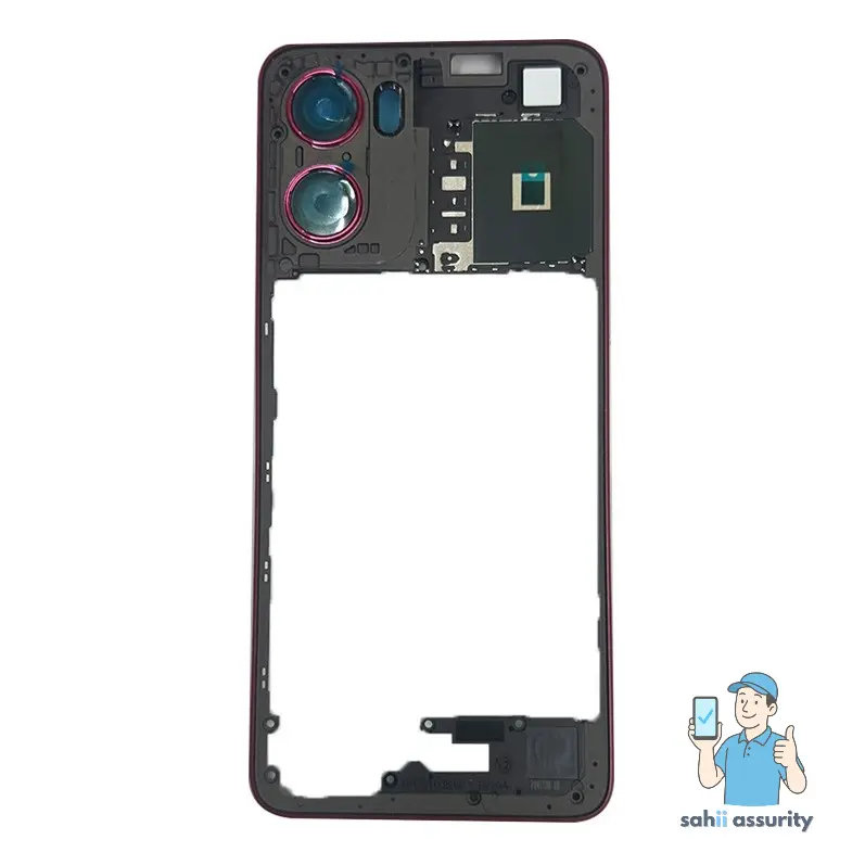 Middle Frame Ring Only for Motorola Moto G05 Red
